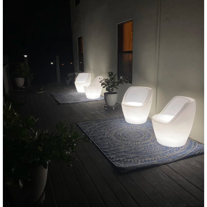 Bring Home Furniture Chair White PlugIn LED Outdoor Floating Light